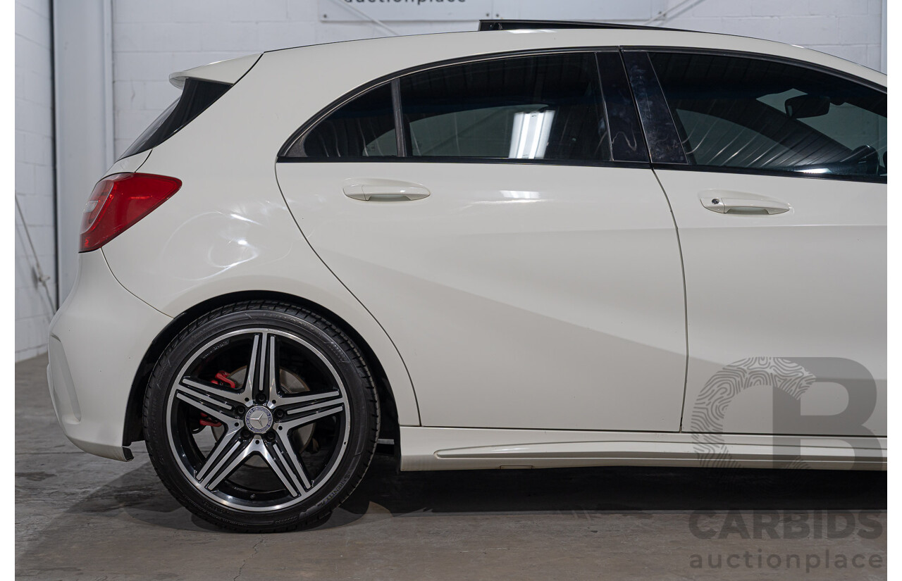 06/2013 Mercedes-Benz A250 SPORT FWD 176 5D Hatchback Cirrus White 2.0L