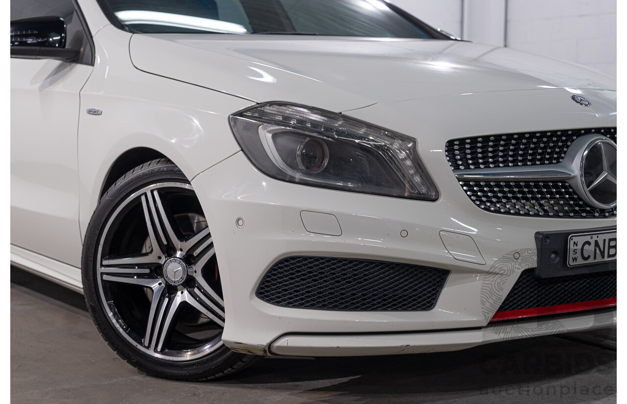 06/2013 Mercedes-Benz A250 SPORT FWD 176 5D Hatchback Cirrus White 2.0L