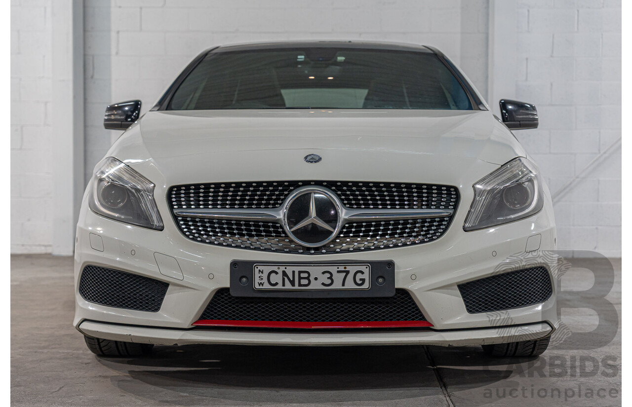 06/2013 Mercedes-Benz A250 SPORT FWD 176 5D Hatchback Cirrus White 2.0L