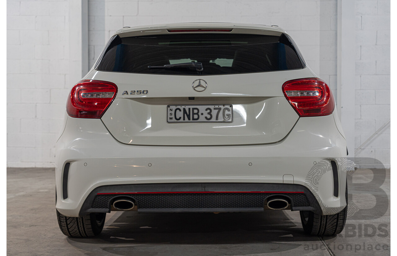 06/2013 Mercedes-Benz A250 SPORT FWD 176 5D Hatchback Cirrus White 2.0L