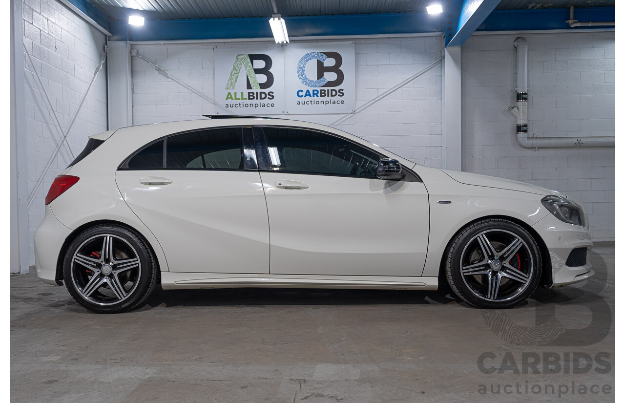 06/2013 Mercedes-Benz A250 SPORT FWD 176 5D Hatchback Cirrus White 2.0L