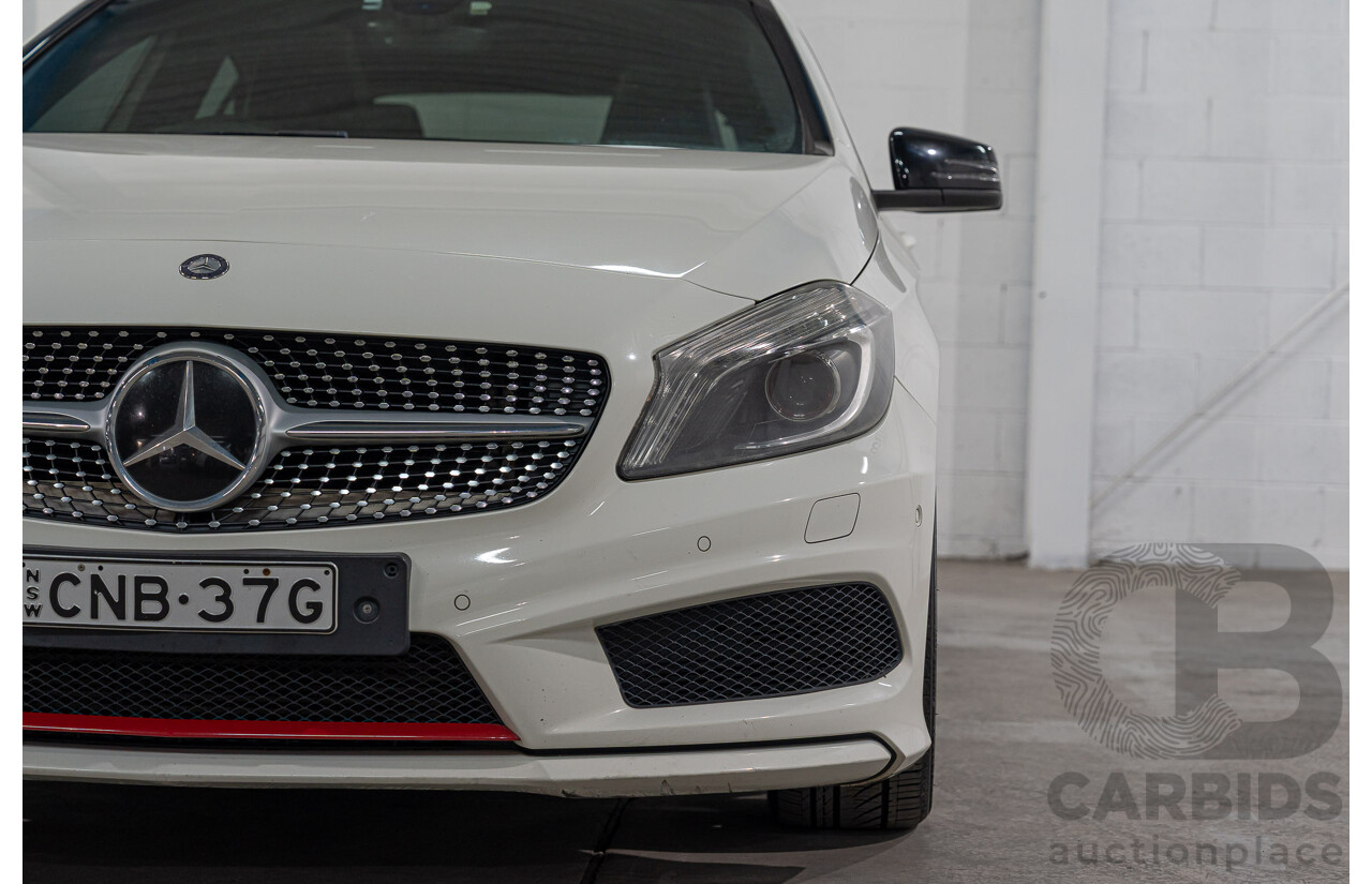 06/2013 Mercedes-Benz A250 SPORT FWD 176 5D Hatchback Cirrus White 2.0L