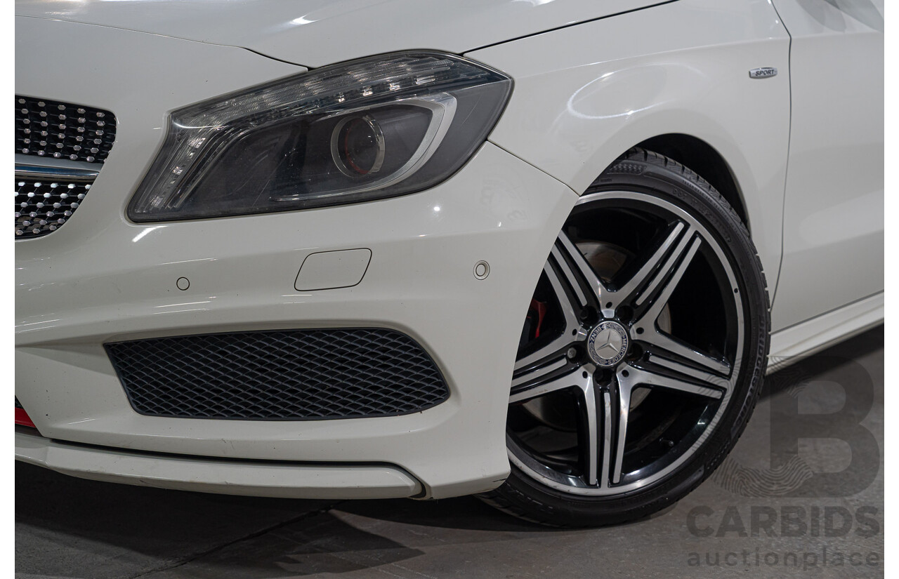 06/2013 Mercedes-Benz A250 SPORT FWD 176 5D Hatchback Cirrus White 2.0L