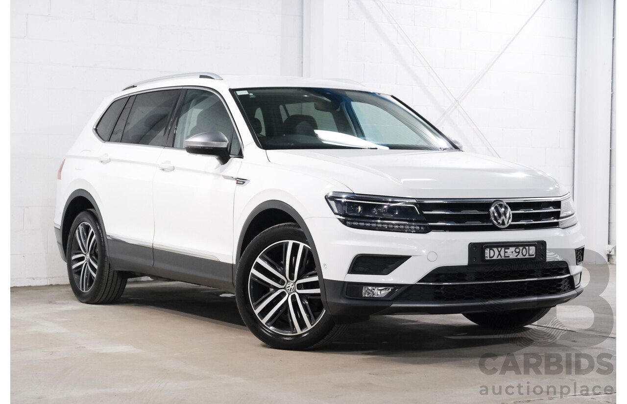 06/2018 Volkswagen Tiguan Allspace 162 TSI Highline (AWD) 5NA MY18 4d Wagon White Turbo Diesel 2.0L