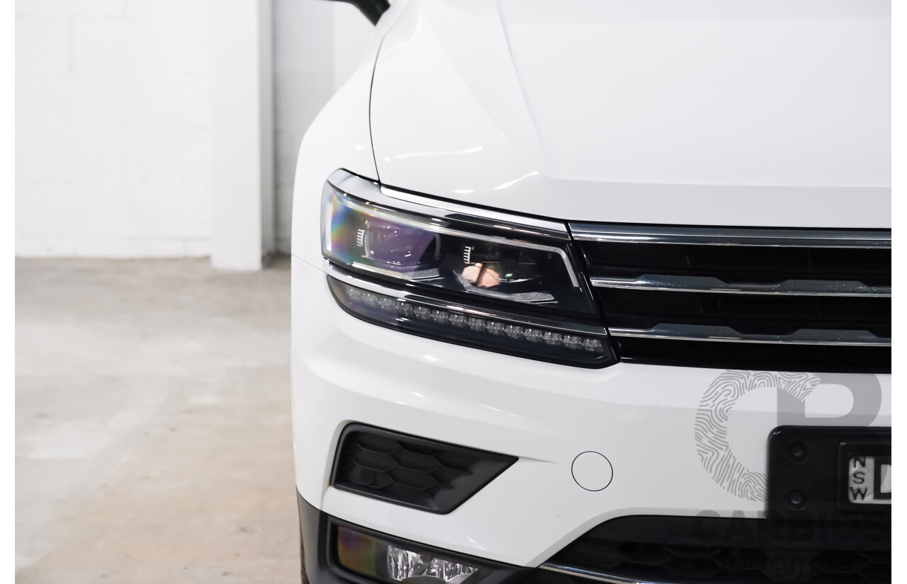 06/2018 Volkswagen Tiguan Allspace 162 TSI Highline (AWD) 5NA MY18 4d Wagon White Turbo Diesel 2.0L