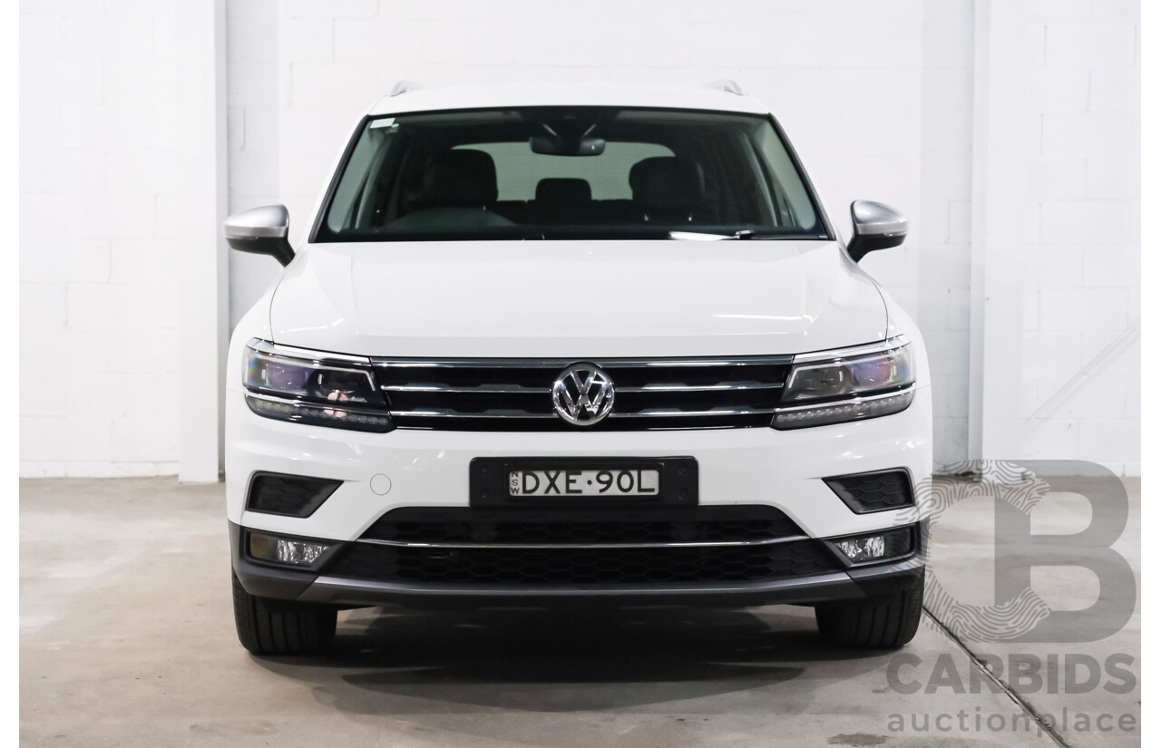 06/2018 Volkswagen Tiguan Allspace 162 TSI Highline (AWD) 5NA MY18 4d Wagon White Turbo Diesel 2.0L