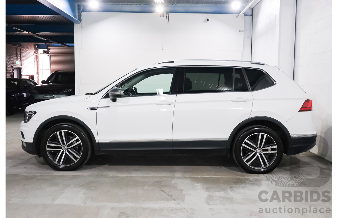 06/2018 Volkswagen Tiguan Allspace 162 TSI Highline (AWD) 5NA MY18 4d Wagon White Turbo Diesel 2.0L