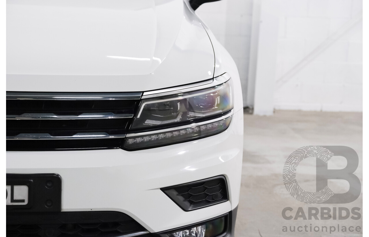 06/2018 Volkswagen Tiguan Allspace 162 TSI Highline (AWD) 5NA MY18 4d Wagon White Turbo Diesel 2.0L