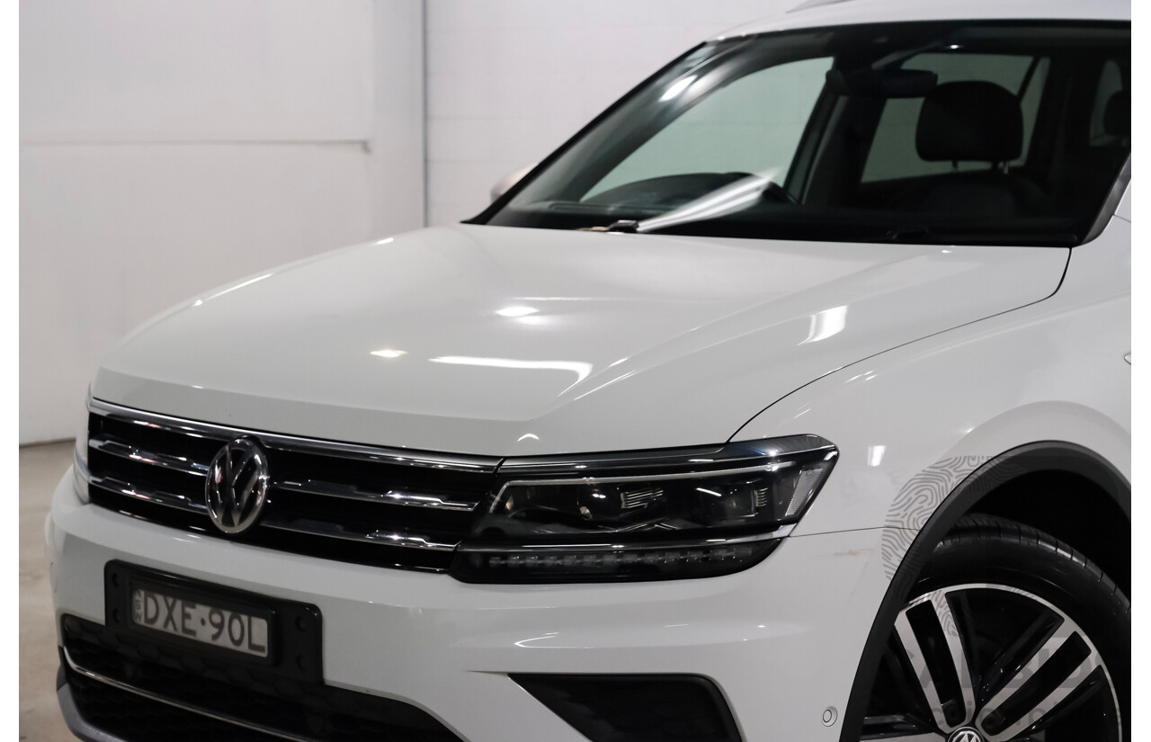 06/2018 Volkswagen Tiguan Allspace 162 TSI Highline (AWD) 5NA MY18 4d Wagon White Turbo Diesel 2.0L
