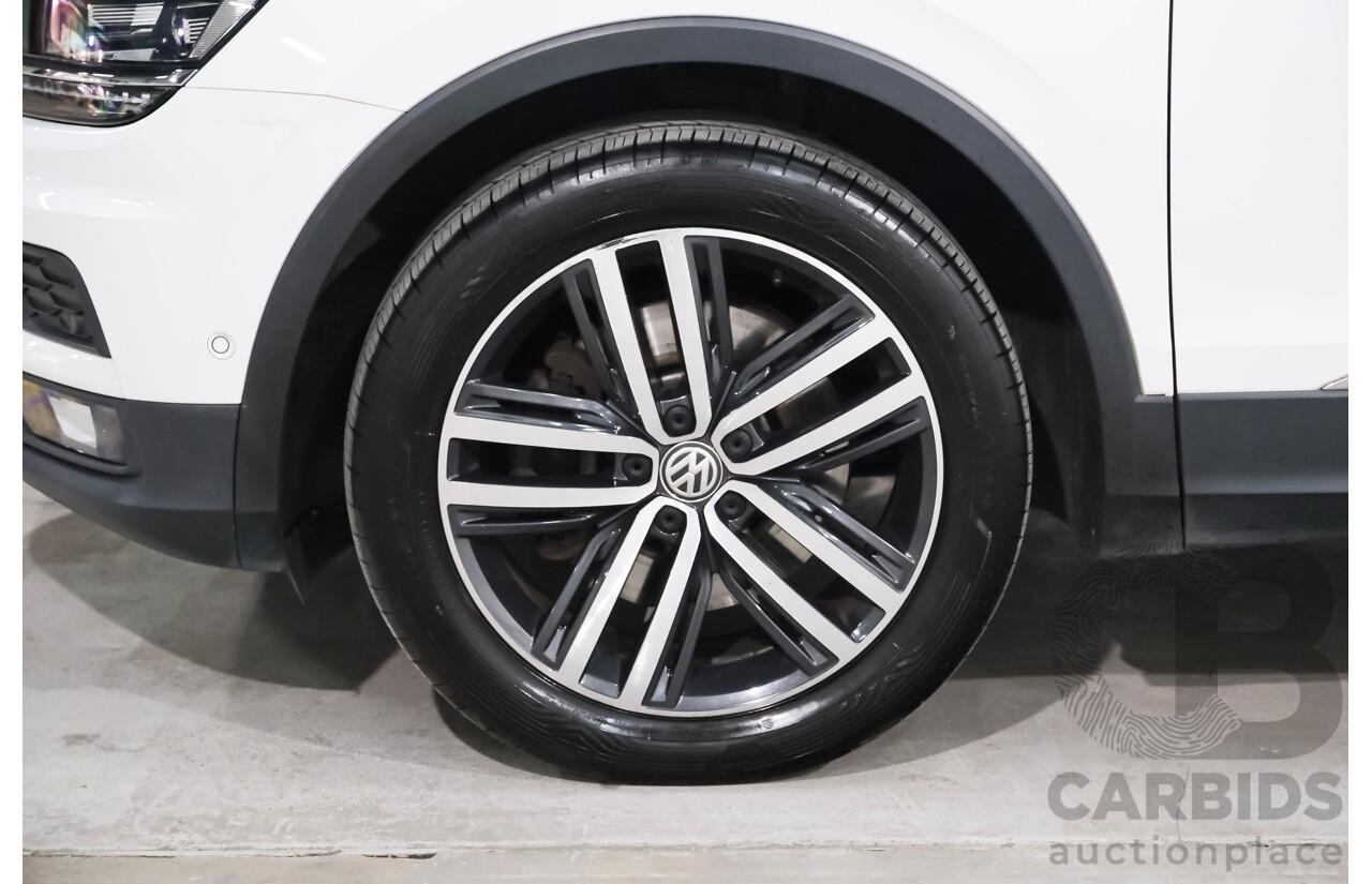 06/2018 Volkswagen Tiguan Allspace 162 TSI Highline (AWD) 5NA MY18 4d Wagon White Turbo Diesel 2.0L