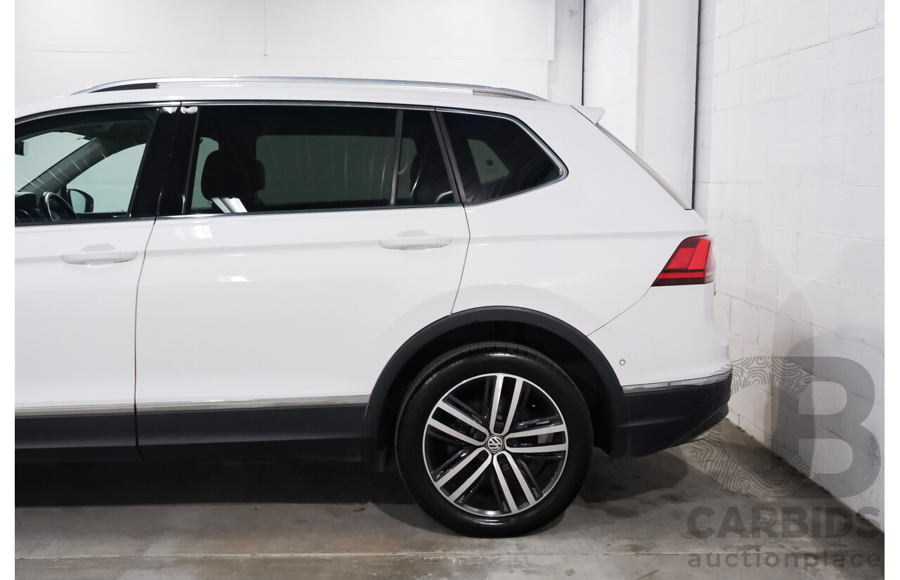 06/2018 Volkswagen Tiguan Allspace 162 TSI Highline (AWD) 5NA MY18 4d Wagon White Turbo Diesel 2.0L