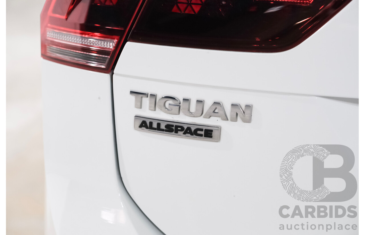 06/2018 Volkswagen Tiguan Allspace 162 TSI Highline (AWD) 5NA MY18 4d Wagon White Turbo Diesel 2.0L