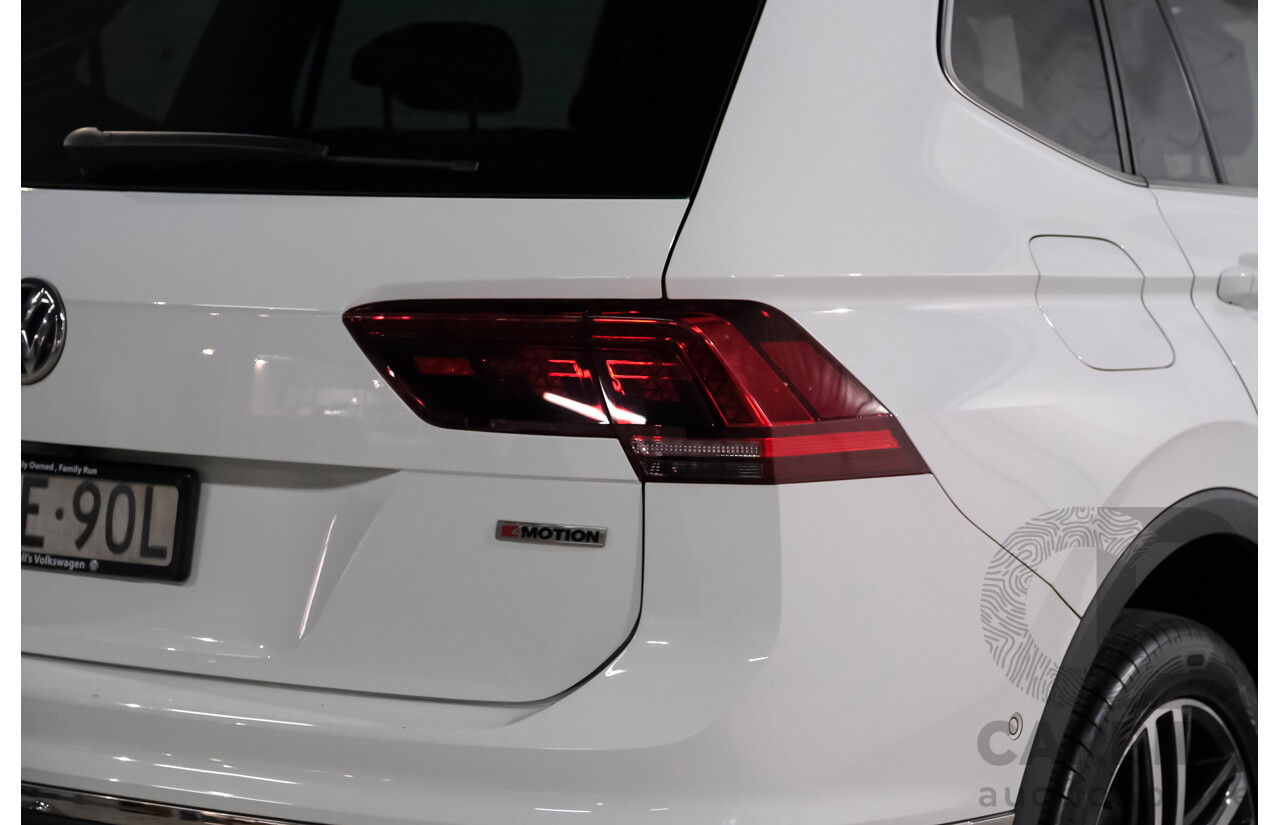 06/2018 Volkswagen Tiguan Allspace 162 TSI Highline (AWD) 5NA MY18 4d Wagon White Turbo Diesel 2.0L