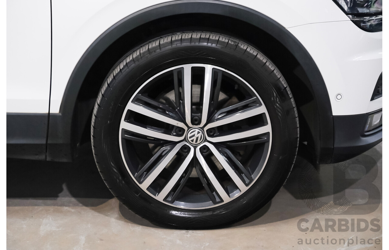 06/2018 Volkswagen Tiguan Allspace 162 TSI Highline (AWD) 5NA MY18 4d Wagon White Turbo Diesel 2.0L