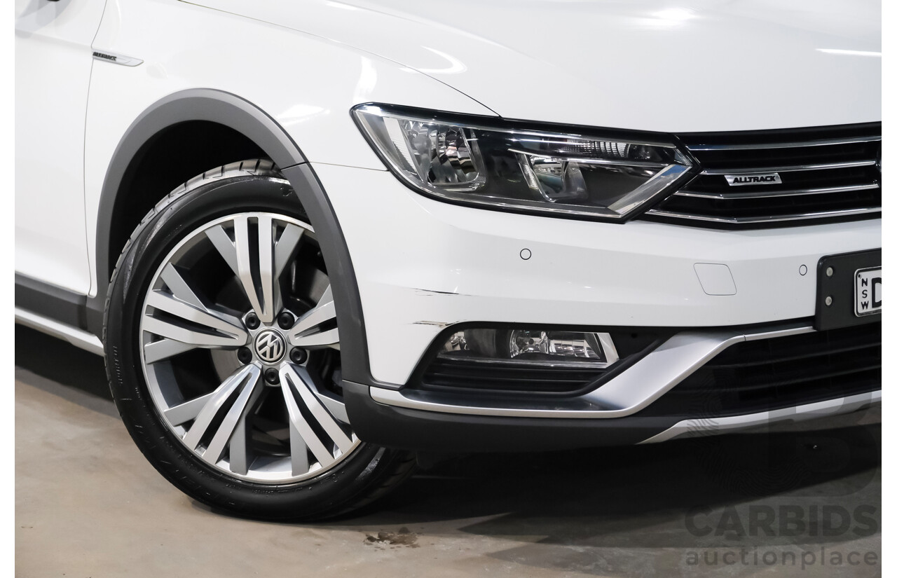 06/2018 Volkswagen Passat Alltrack 140 TDI (AWD) 3C MY18.5 4d Wagon Pure White Turbo Diesel 2.0L