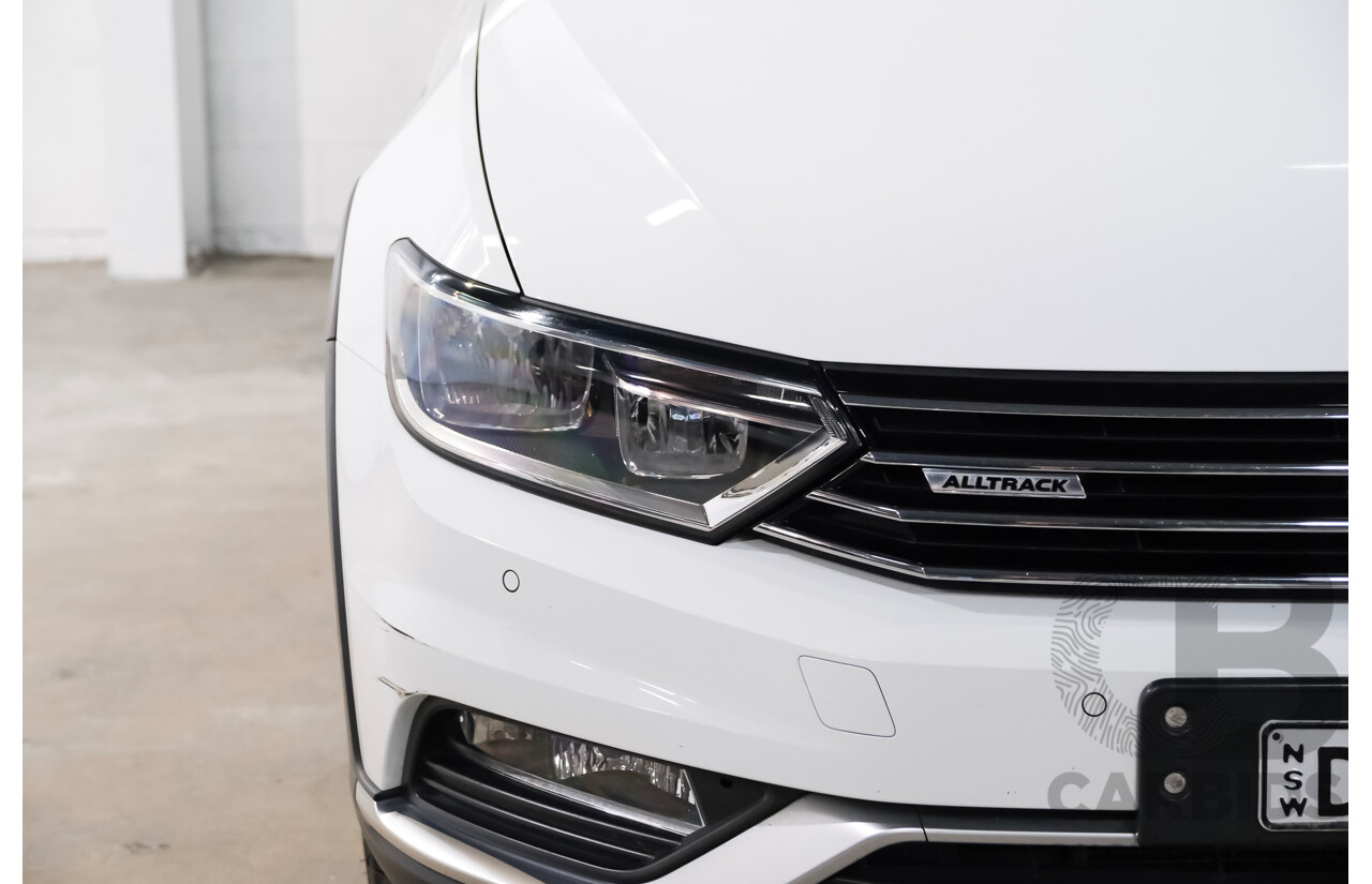 06/2018 Volkswagen Passat Alltrack 140 TDI (AWD) 3C MY18.5 4d Wagon Pure White Turbo Diesel 2.0L