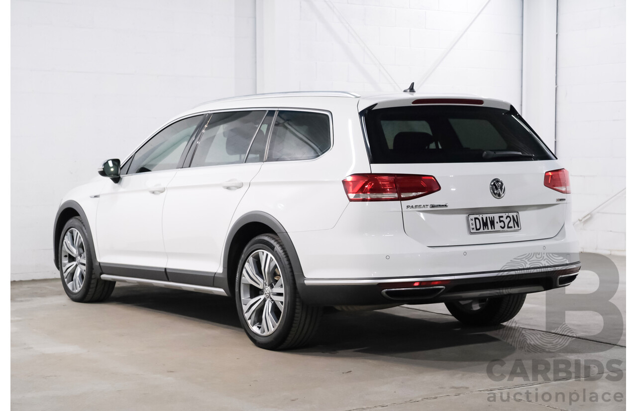 06/2018 Volkswagen Passat Alltrack 140 TDI (AWD) 3C MY18.5 4d Wagon Pure White Turbo Diesel 2.0L