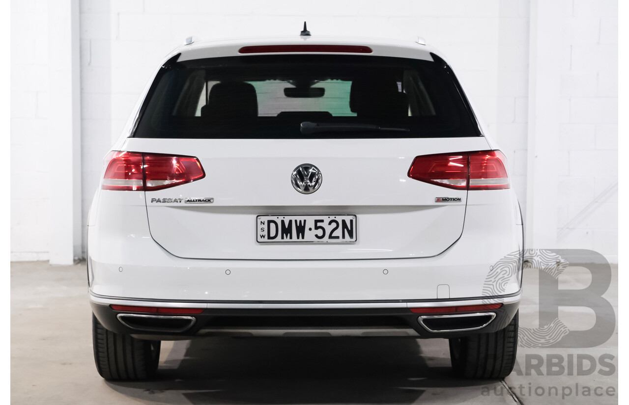 06/2018 Volkswagen Passat Alltrack 140 TDI (AWD) 3C MY18.5 4d Wagon Pure White Turbo Diesel 2.0L