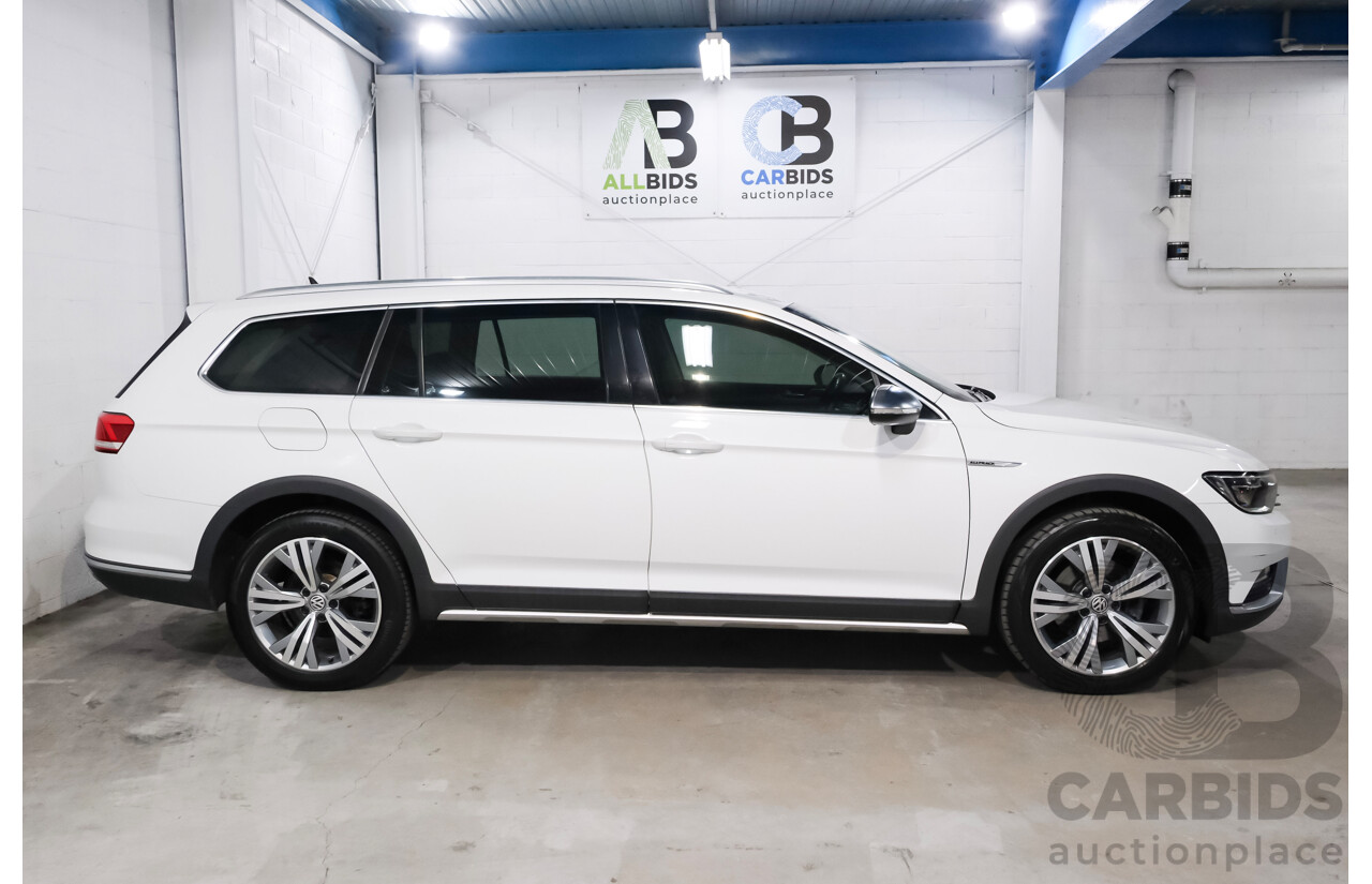 06/2018 Volkswagen Passat Alltrack 140 TDI (AWD) 3C MY18.5 4d Wagon Pure White Turbo Diesel 2.0L