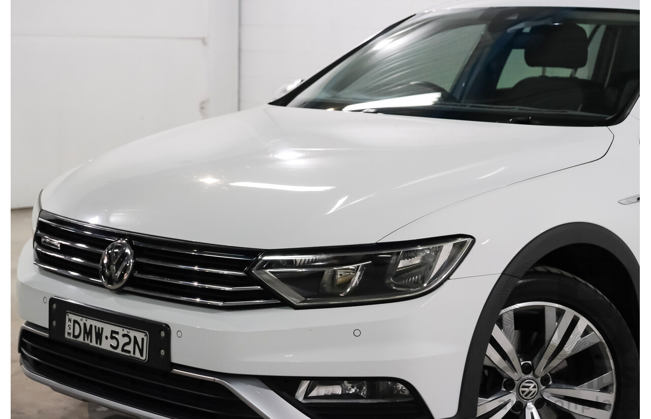 06/2018 Volkswagen Passat Alltrack 140 TDI (AWD) 3C MY18.5 4d Wagon Pure White Turbo Diesel 2.0L