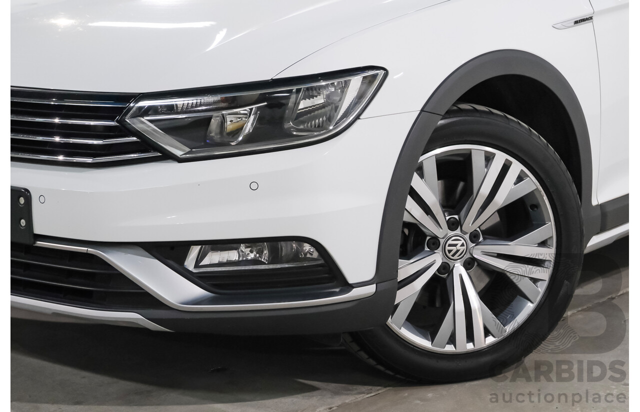 06/2018 Volkswagen Passat Alltrack 140 TDI (AWD) 3C MY18.5 4d Wagon Pure White Turbo Diesel 2.0L