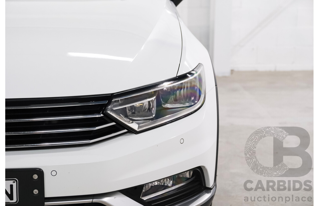 06/2018 Volkswagen Passat Alltrack 140 TDI (AWD) 3C MY18.5 4d Wagon Pure White Turbo Diesel 2.0L