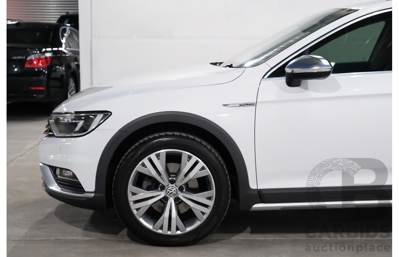 06/2018 Volkswagen Passat Alltrack 140 TDI (AWD) 3C MY18.5 4d Wagon Pure White Turbo Diesel 2.0L
