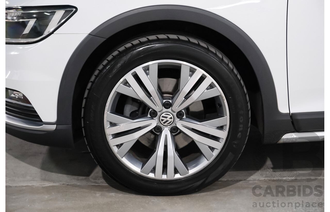 06/2018 Volkswagen Passat Alltrack 140 TDI (AWD) 3C MY18.5 4d Wagon Pure White Turbo Diesel 2.0L