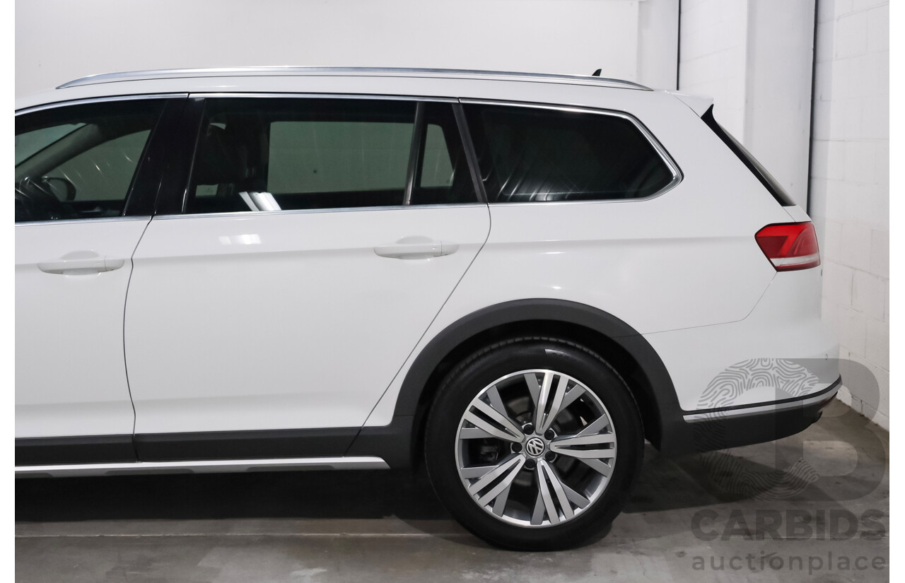 06/2018 Volkswagen Passat Alltrack 140 TDI (AWD) 3C MY18.5 4d Wagon Pure White Turbo Diesel 2.0L