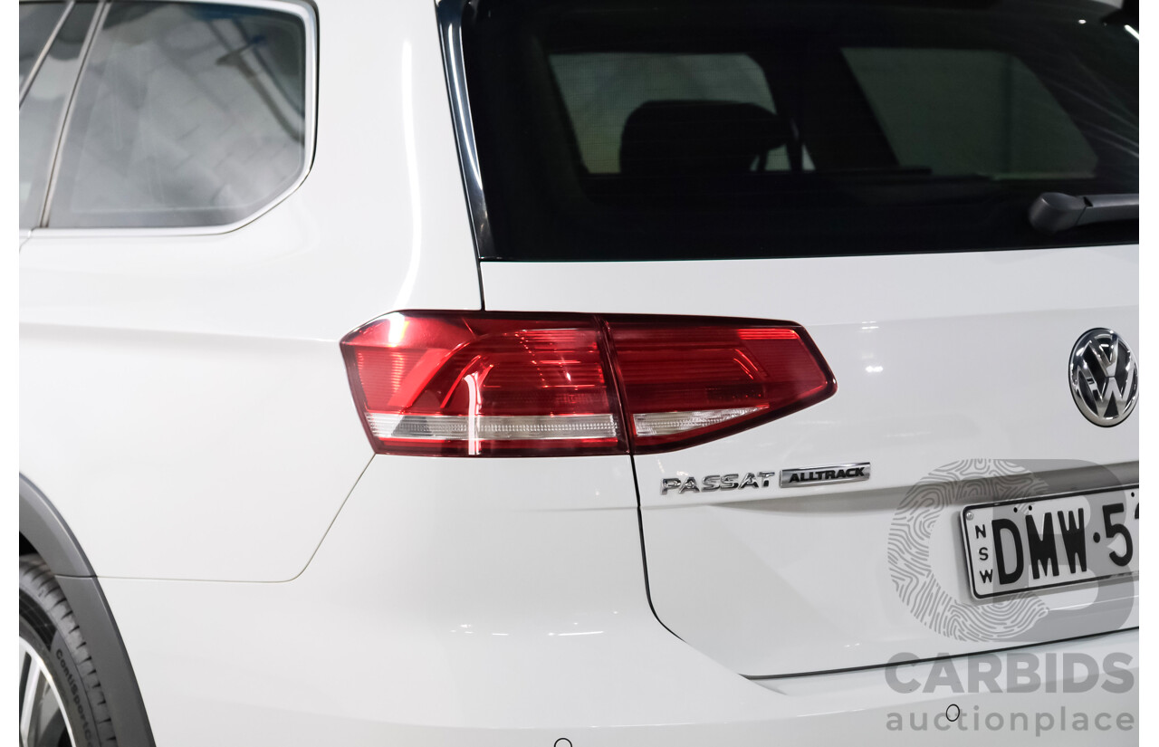 06/2018 Volkswagen Passat Alltrack 140 TDI (AWD) 3C MY18.5 4d Wagon Pure White Turbo Diesel 2.0L