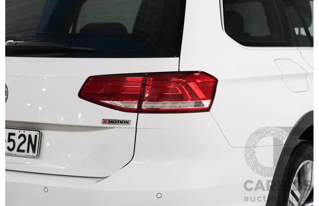 06/2018 Volkswagen Passat Alltrack 140 TDI (AWD) 3C MY18.5 4d Wagon Pure White Turbo Diesel 2.0L