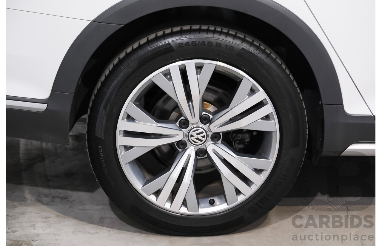 06/2018 Volkswagen Passat Alltrack 140 TDI (AWD) 3C MY18.5 4d Wagon Pure White Turbo Diesel 2.0L