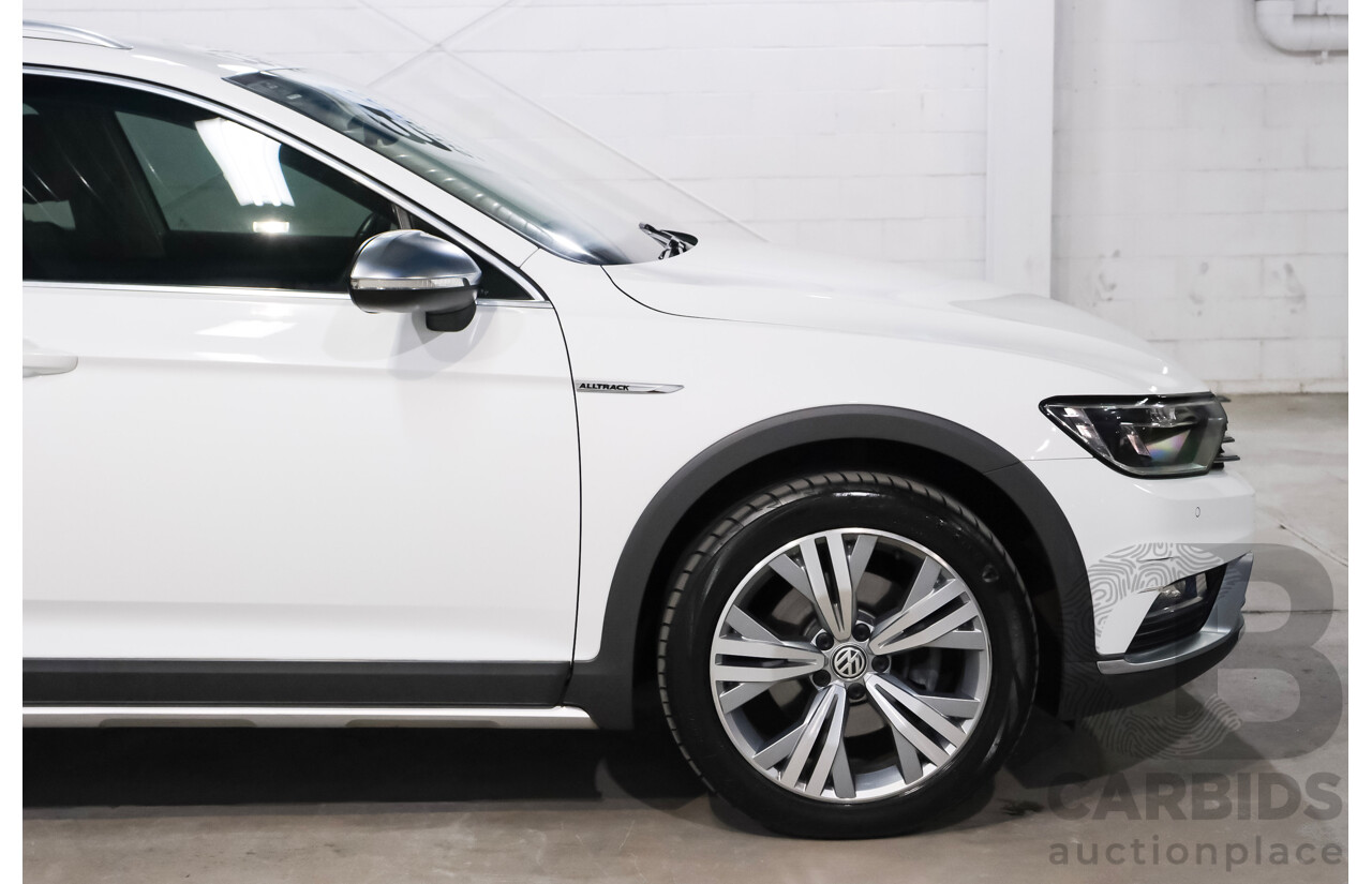 06/2018 Volkswagen Passat Alltrack 140 TDI (AWD) 3C MY18.5 4d Wagon Pure White Turbo Diesel 2.0L