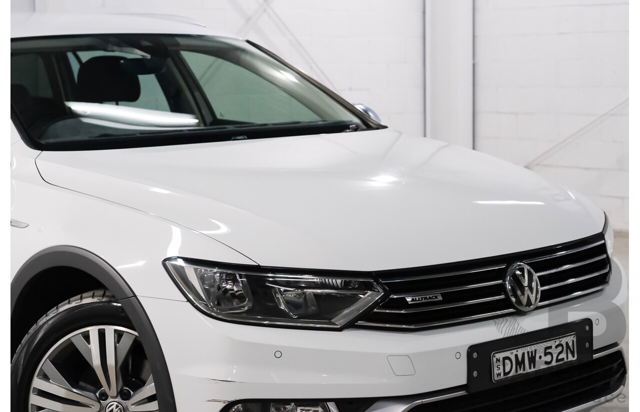 06/2018 Volkswagen Passat Alltrack 140 TDI (AWD) 3C MY18.5 4d Wagon Pure White Turbo Diesel 2.0L