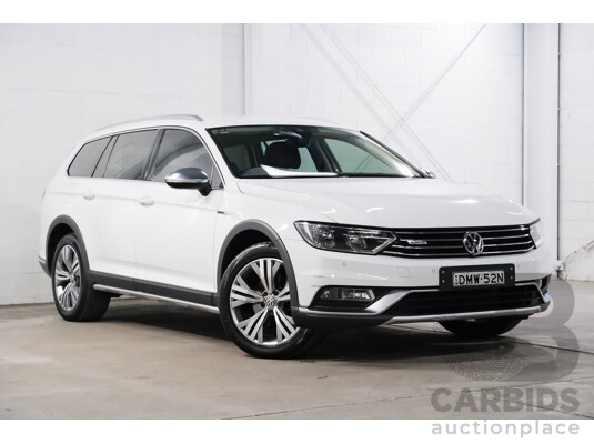 06/2018 Volkswagen Passat Alltrack 140 TDI (AWD) 3C MY18.5 4d Wagon Pure White Turbo Diesel 2.0L