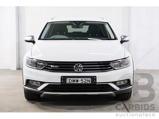 6/2018 Volkswagen Passat Alltrack 140 TDI (AWD) 3C MY18.5 4d Wagon Pure White Turbo Diesel 2.0L