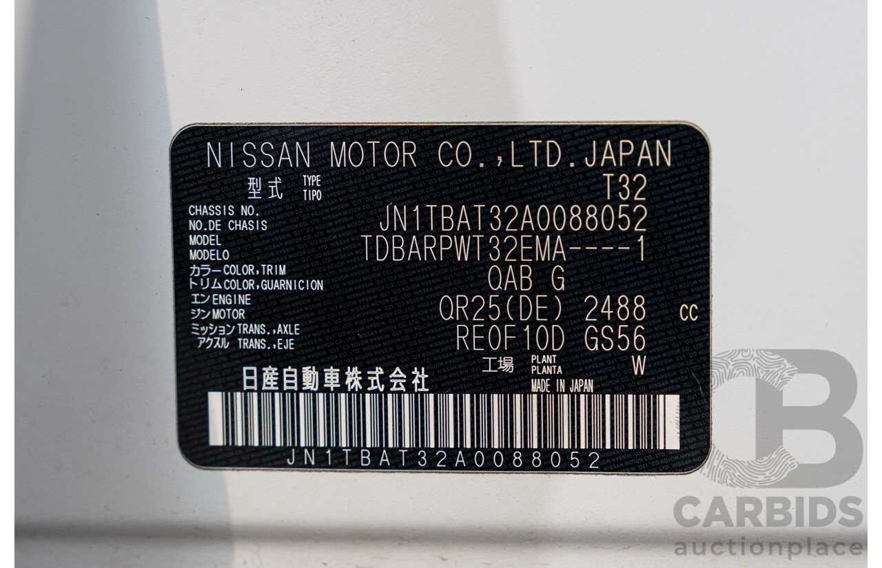 05/2022 Nissan X-Trail ST FWD T32 MY22 4d Wagon White 2.5L