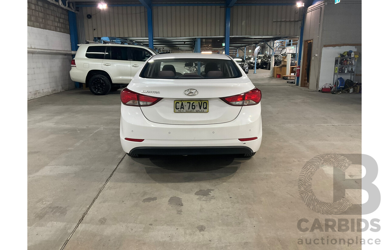 06/2014 Hyundai Elantra Active MD Series 3 4d Sedan White 1.8L