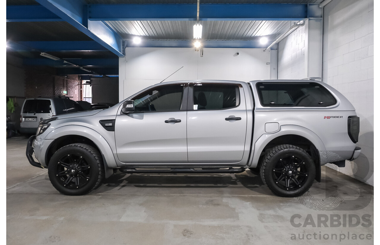 11/2013 Ford Ranger XLT 3.2 HI-RIDER (4x2) RWD PX Crew Cab P/Up Highlight Silver 3.2L