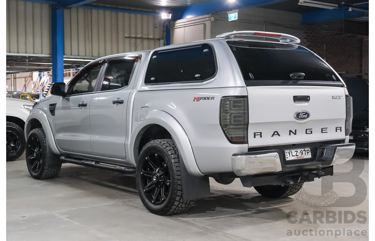 11/2013 Ford Ranger XLT 3.2 HI-RIDER (4x2) RWD PX Crew Cab P/Up Highlight Silver 3.2L