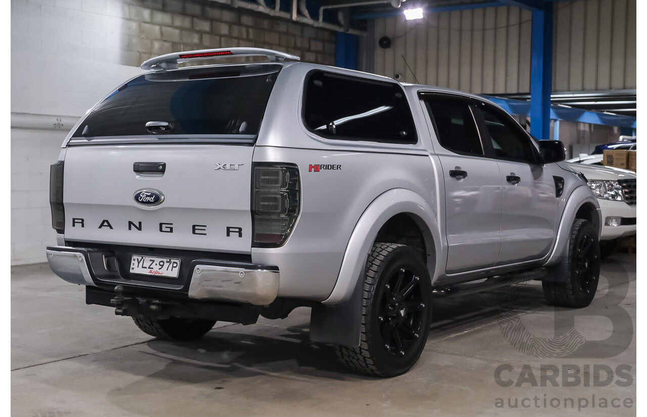 11/2013 Ford Ranger XLT 3.2 HI-RIDER (4x2) RWD PX Crew Cab P/Up Highlight Silver 3.2L