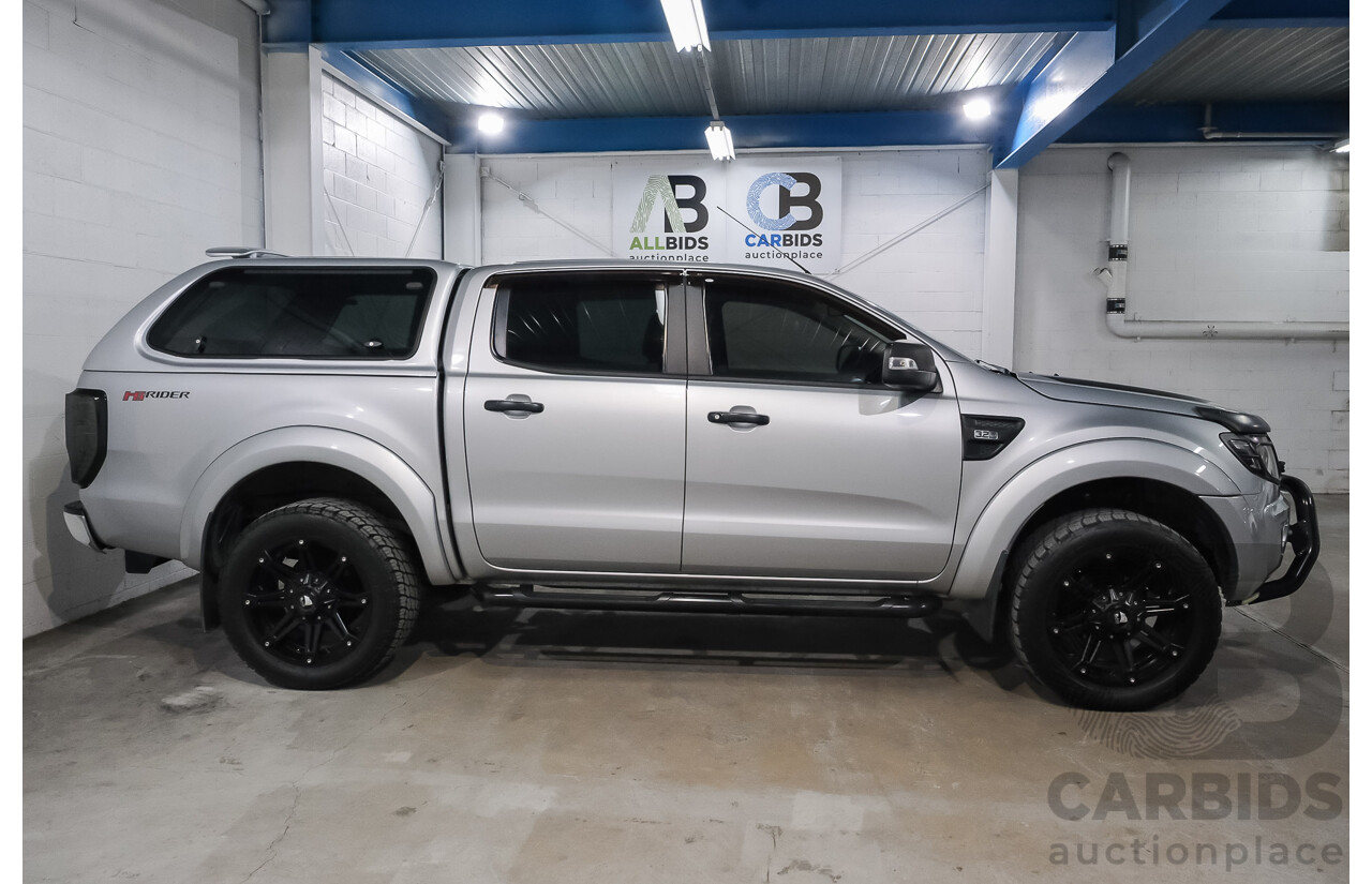 11/2013 Ford Ranger XLT 3.2 HI-RIDER (4x2) RWD PX Crew Cab P/Up Highlight Silver 3.2L