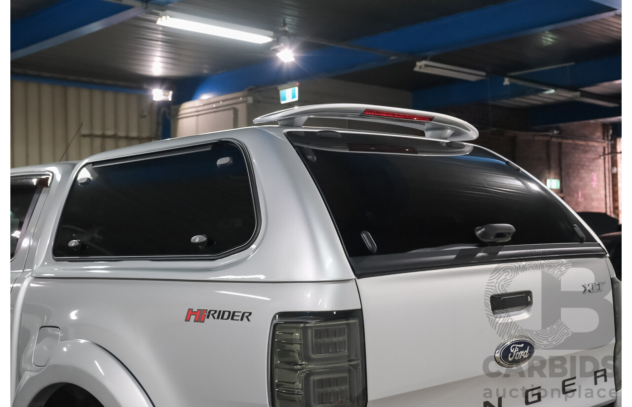11/2013 Ford Ranger XLT 3.2 HI-RIDER (4x2) RWD PX Crew Cab P/Up Highlight Silver 3.2L