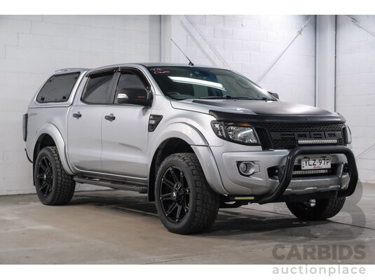 11/2013 Ford Ranger XLT 3.2 HI-RIDER (4x2) RWD PX Crew Cab P/Up Highlight Silver 3.2L