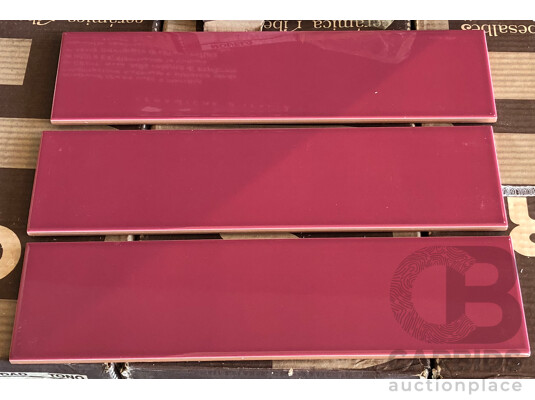 Malva Brillo Gloss Spanish 100mm X 400mm Ceramic Wall Tiles - 30.0m2 - Brand New - ORP $2550.00