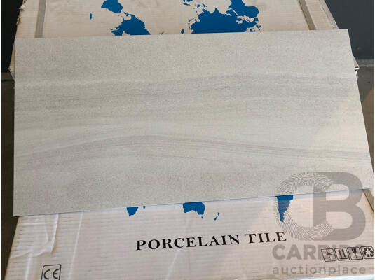 1661669 · Sierra Stone Bianco Lappato 300mm X 600mm Porcelain Floor & Wall Tiles - 12.96m2 - Brand New - ORP $842.40