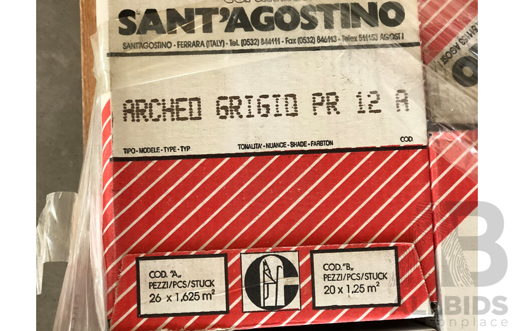Sant'Agostino Archeo Grigio Italian 250mm X 250mm Ceramic Wall Tiles - 40.625m2 - Brand New - ORP $2640.63