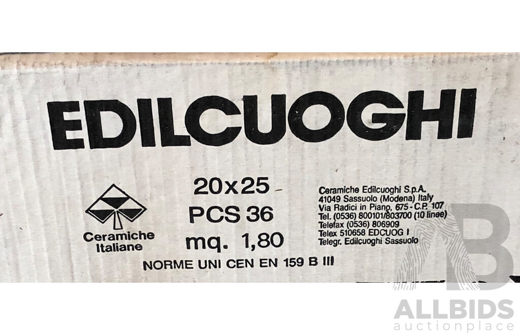 Edilcuoghi Silvia Gloss Italian 200mm X 250mm Ceramic Wall Tiles - 27.0m2 - Brand New - ORP $1755.00