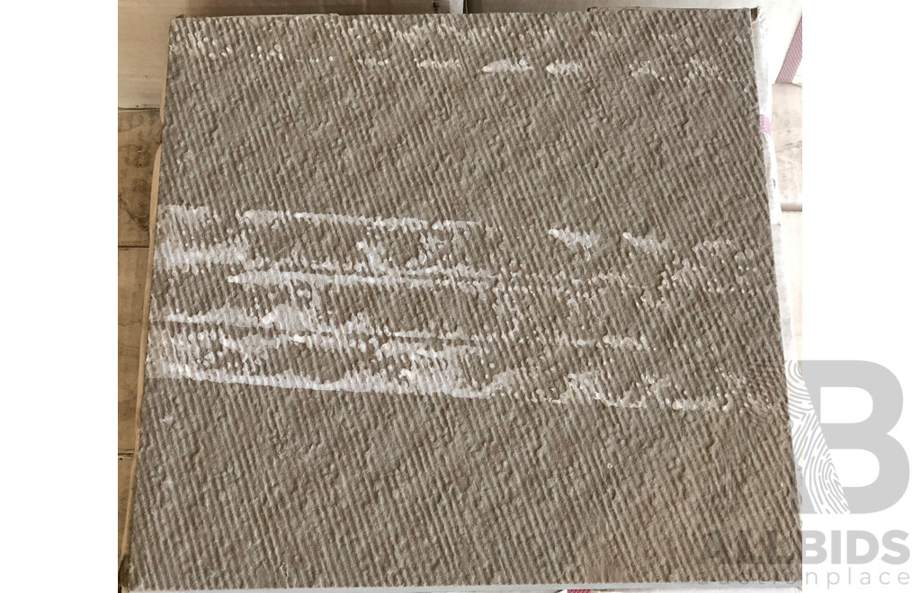 Rockstone Fog Textured 300mm X 300mm Porcelain Wall/Floor Tiles - 15.0m2 - Brand New - ORP $975.00