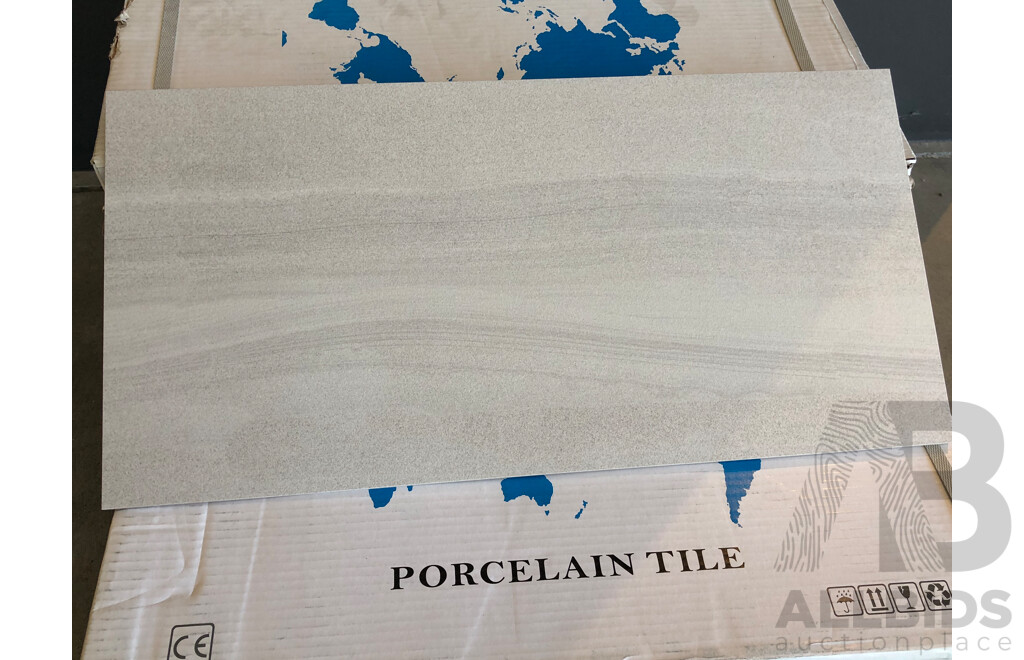 Sierra Stone Bianco Lappato 300mm X 600mm Porcelain Floor & Wall Tiles - 12.96m2 - Brand New - ORP $842.40